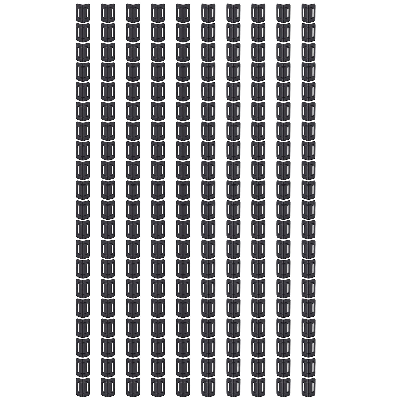 200 Protections De Bord De Serrage 45x25mm, Sangles En Plastique En Forme De L Pour Les Coins De Boîtes, De Meubles Et De Panneaux En Carton.