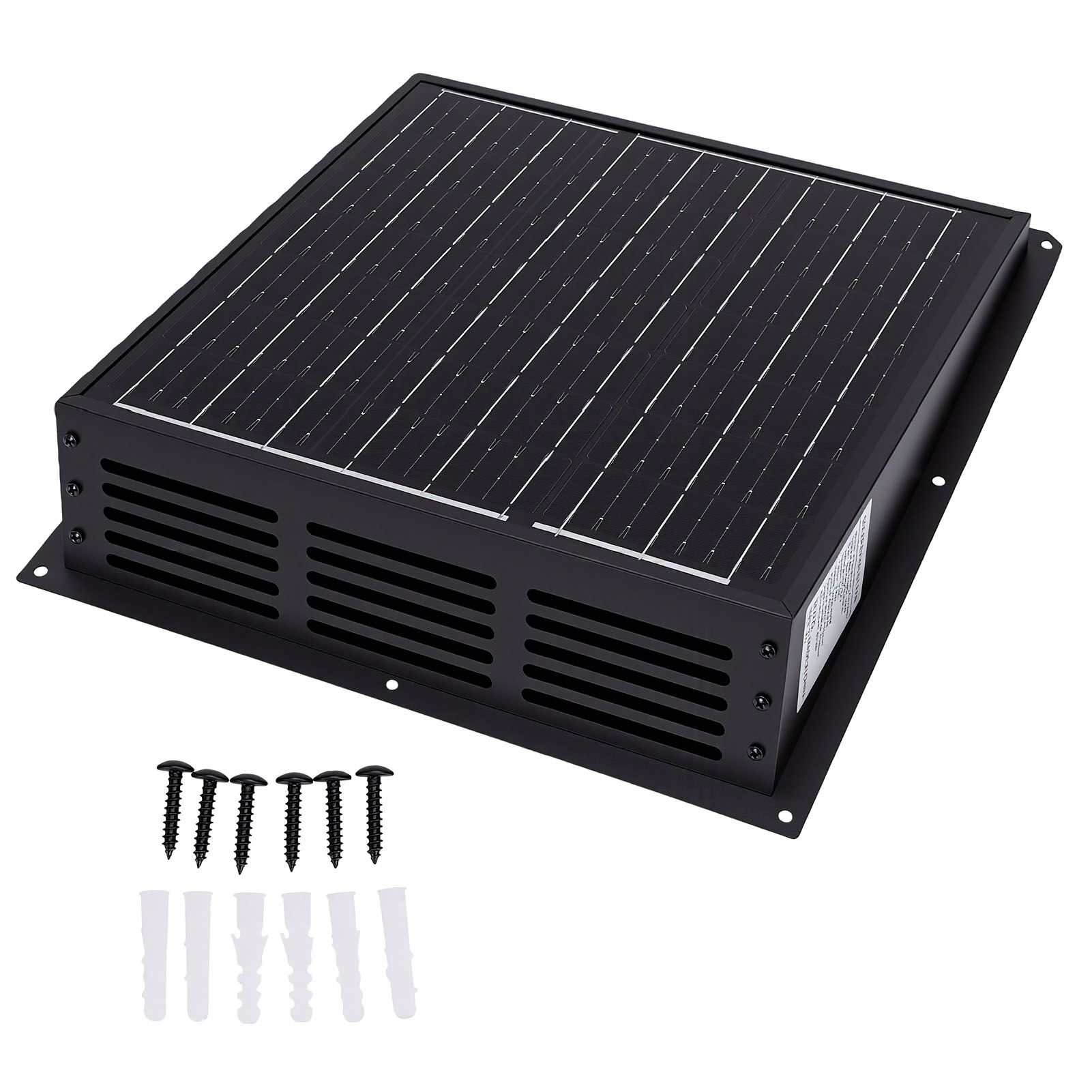 Ventilateur De Plafond Solaire 430 Cfm Avec Évacuation, Étanche Ip67, Pour Grenier, Garage, Caravane, Abri De Jardin Et Poulailler.
