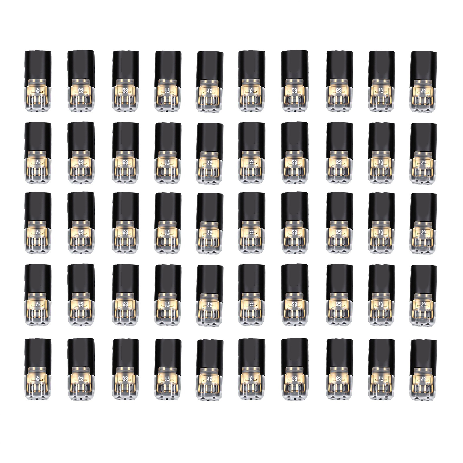 Connecteurs À Double Fil, Ignifugés, Basse Tension, Pour Câbles De 0,3 À 0,75 Mm², 50 Unités.