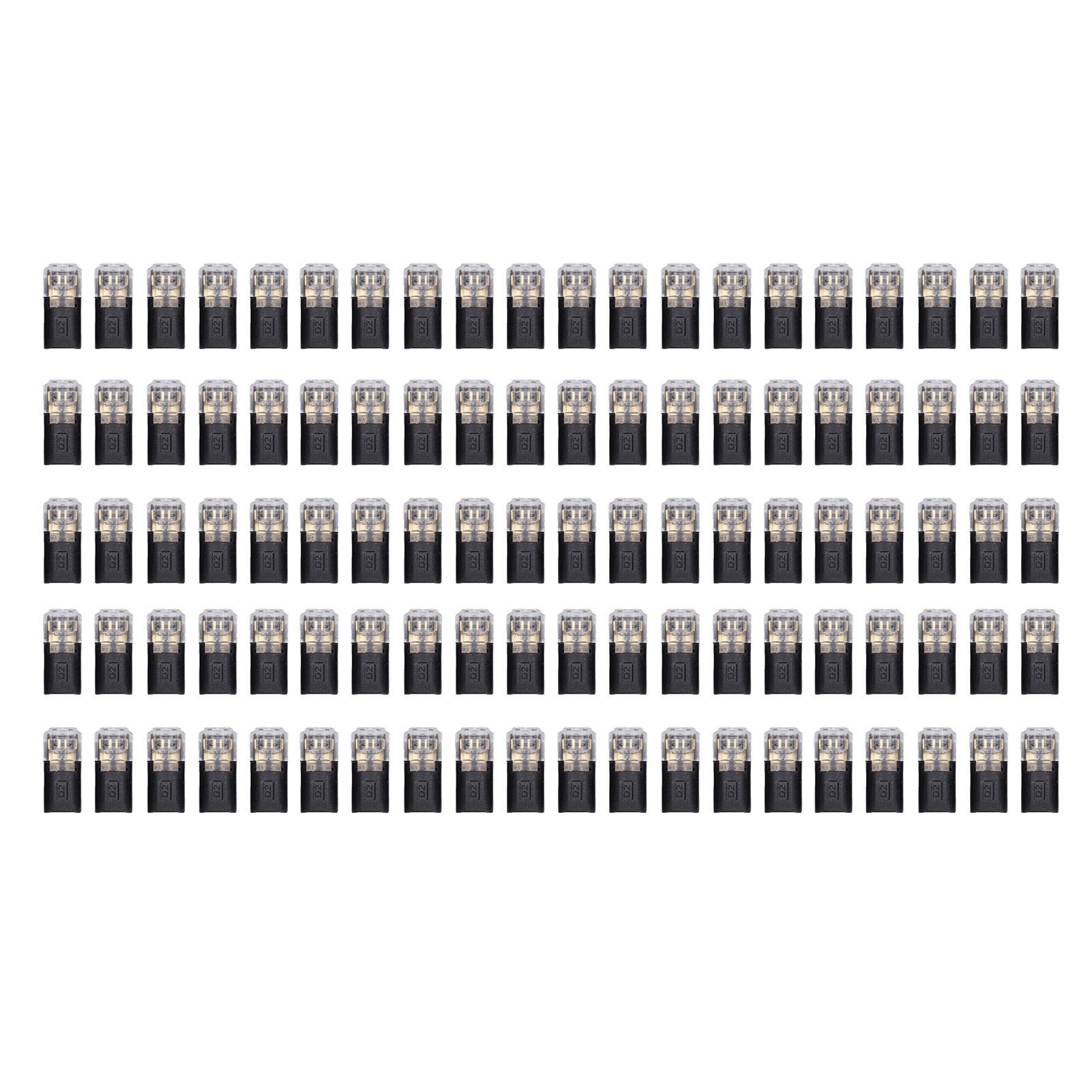 100 Connecteurs À Double Prise Avec Boucle De Verrouillage, Fermetures À Clip Rapide, Blocs Multifonctions À 2 Broches Pour Rubans Lumineux