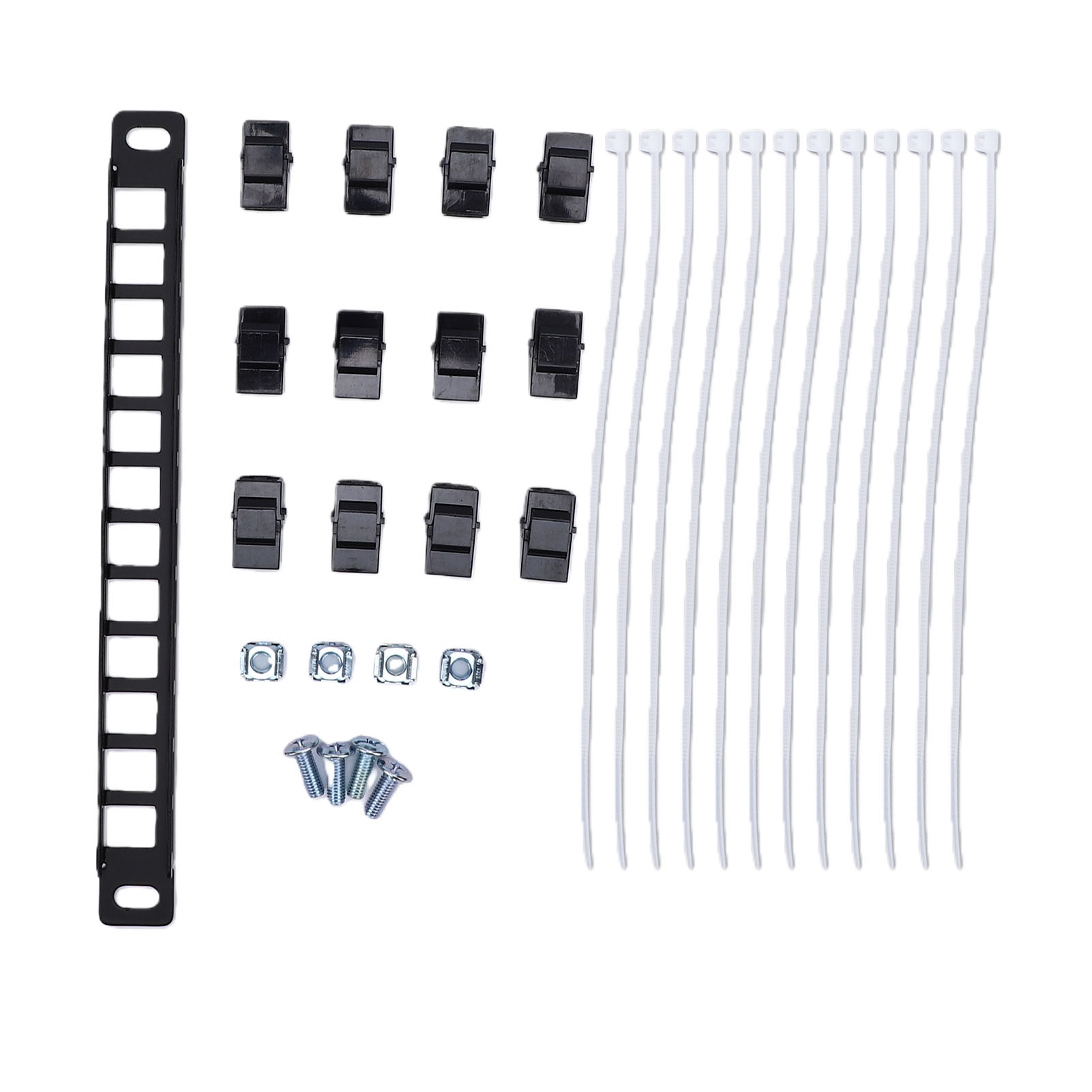 Panneau De Brassage Cat6 À 12 Ports, Châssis De Distribution Rackable 0,5u Avec Coupleurs Pour Baies Réseau Et Serveurs De 10 Pouces, Noir.