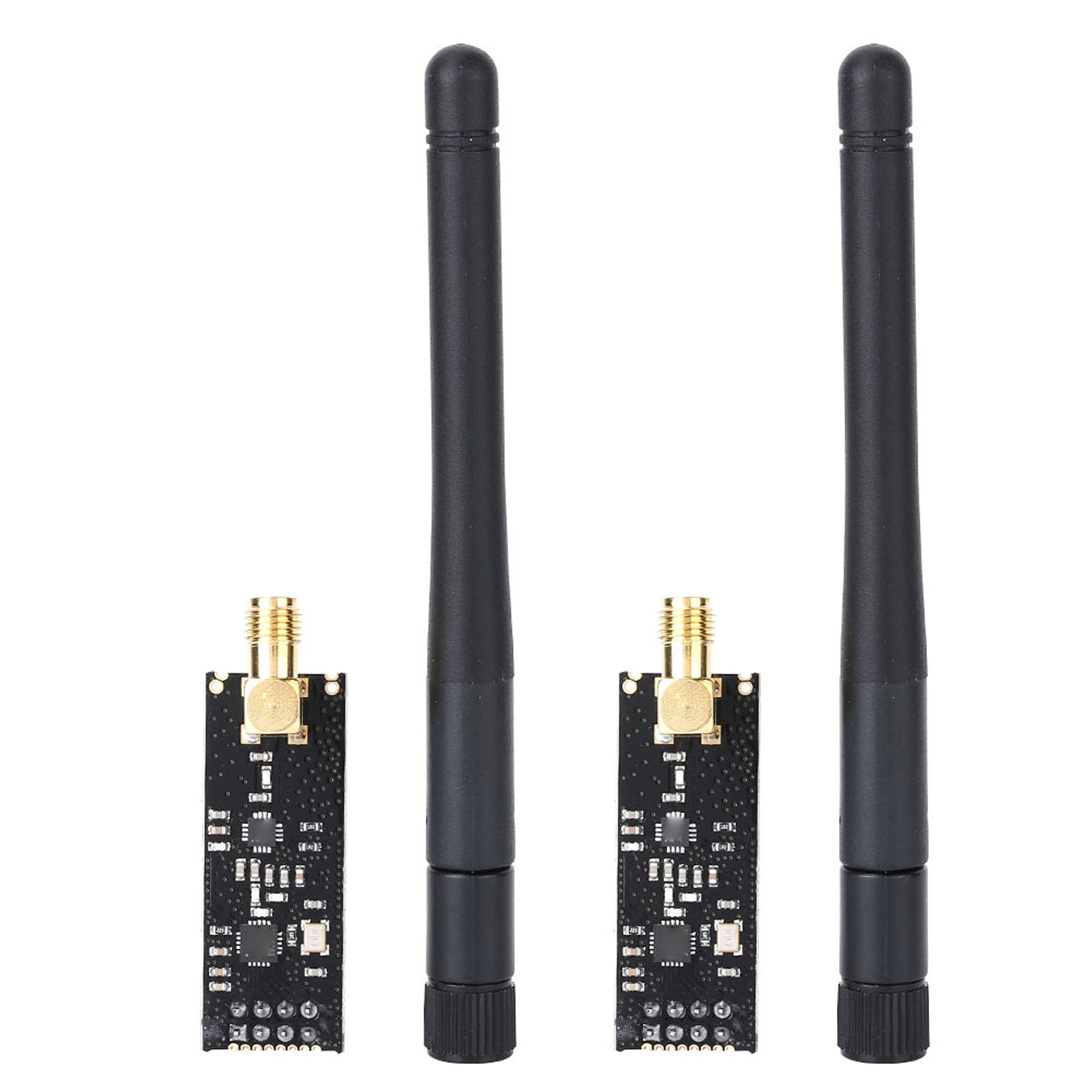 2 Modules Émetteurs-récepteurs Sans Fil 2,4 Ghz Pour Communication Longue Distance Jusqu'à 1100 M Avec Antenne Sma