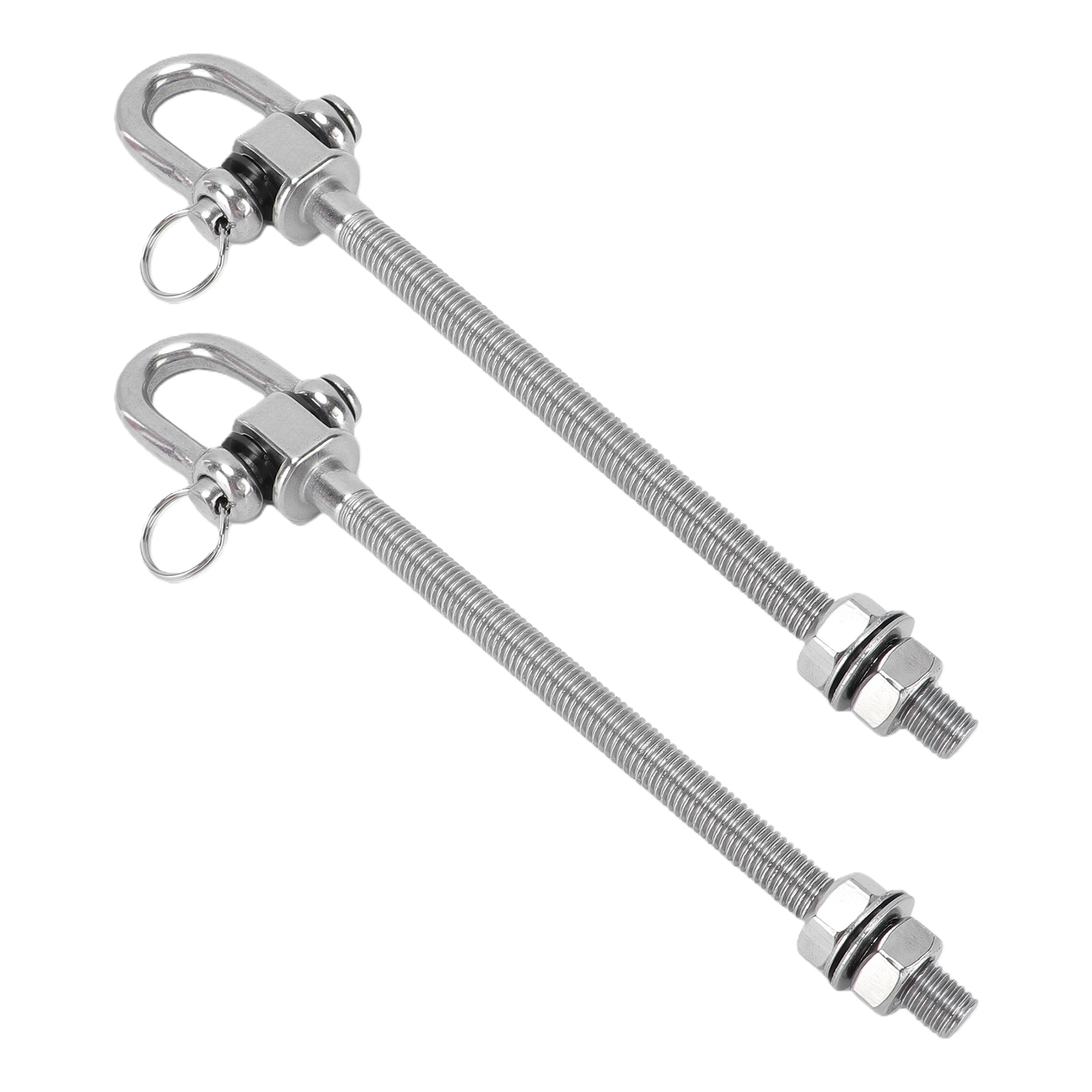 2 Crochets De Suspension Robustes En Forme De D, 150 Mm, Capacité De 1500 Lb, En Acier Inoxydable, Pour Vérandas, Hamacs De Yoga Et Chaises Suspendues.
