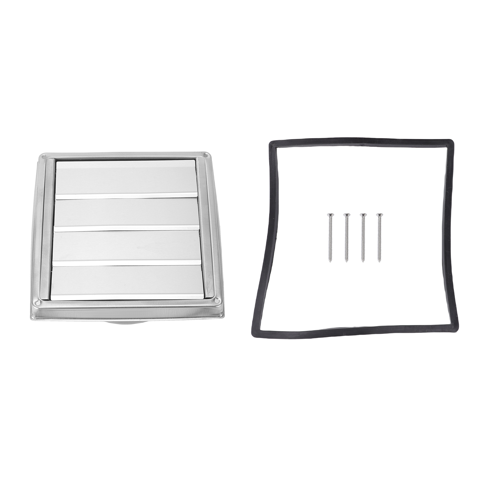 Grille D'Évacuation Murale Pour Sèche-linge, En Acier Inoxydable 304, Avec Clapet Anti-retour Pour L'Évacuation De L'Air Extérieur. Vis Incluses. Installation Facile. 150 Mm (6 Pouces).