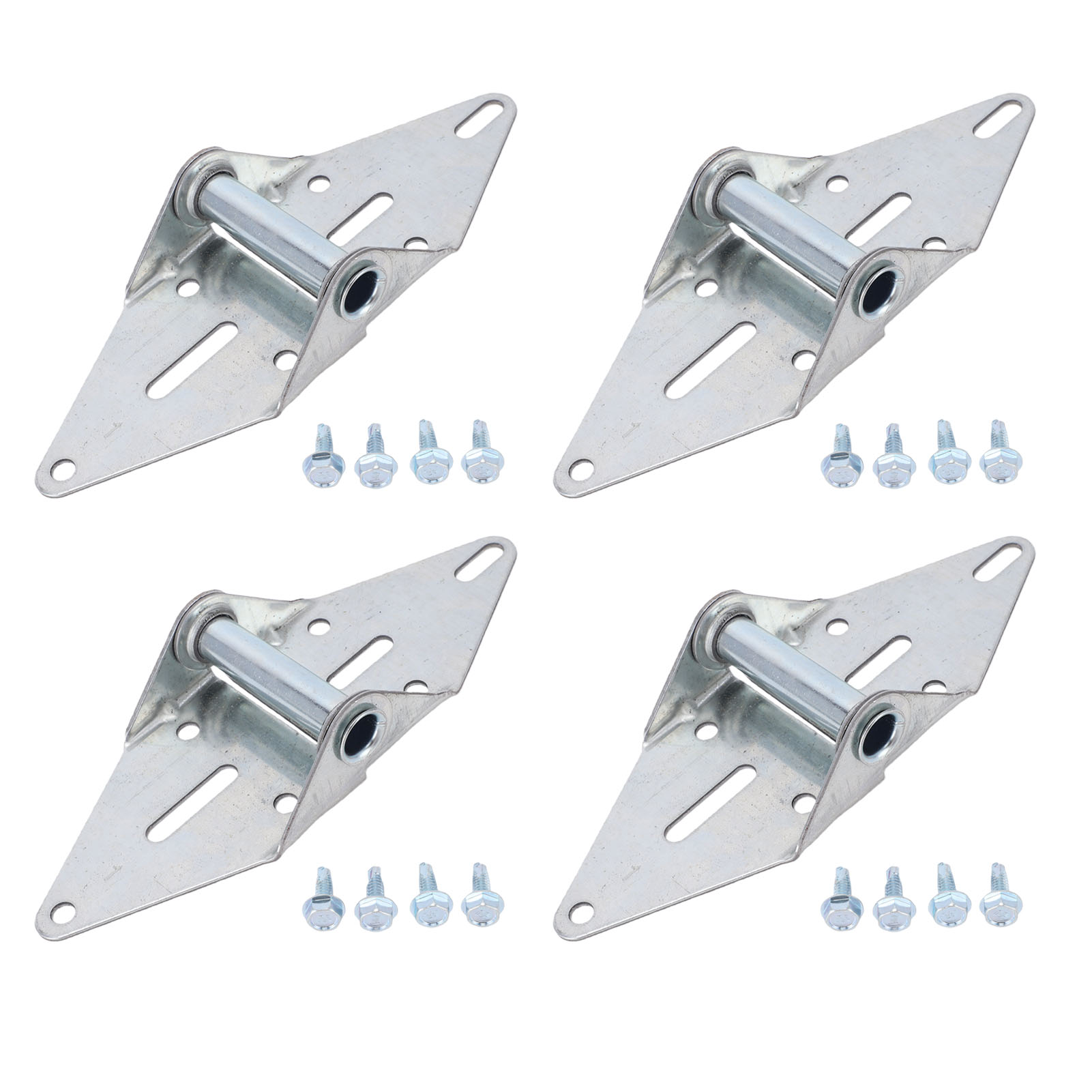4 Charnières De Porte De Garage Robustes, Taille 1, En Acier Galvanisé N° 14, Pièce De Rechange Pour Usage Résidentiel Et Commercial Léger.