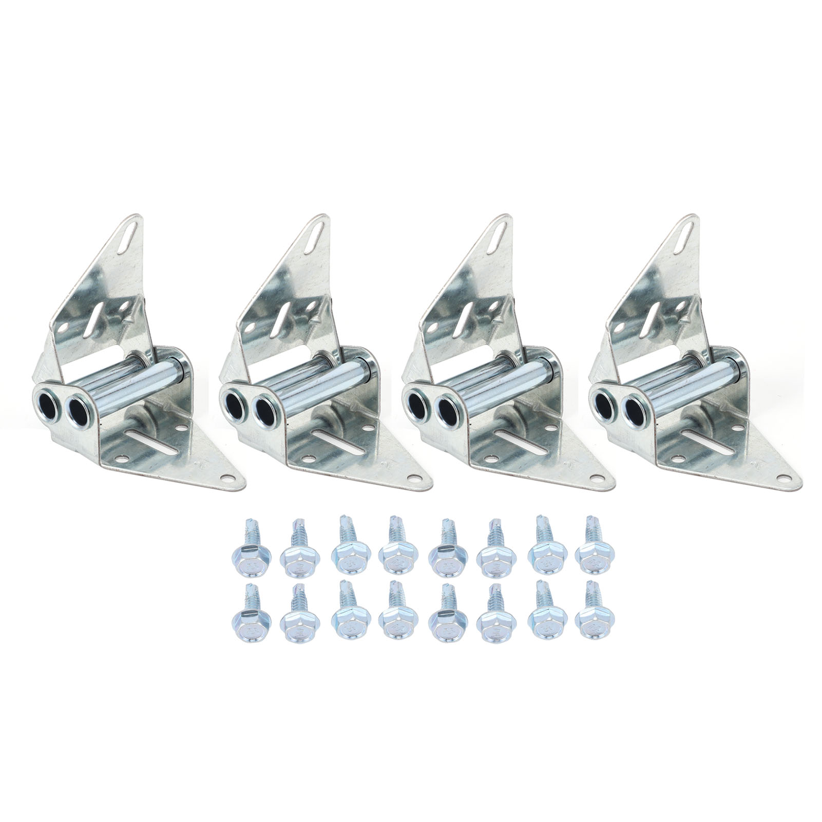 Charnières De Porte De Garage Avec 16 Vis, 14 Supports Robustes En Acier Galvanisé Pour Usage Résidentiel Et Commercial Léger N° 2