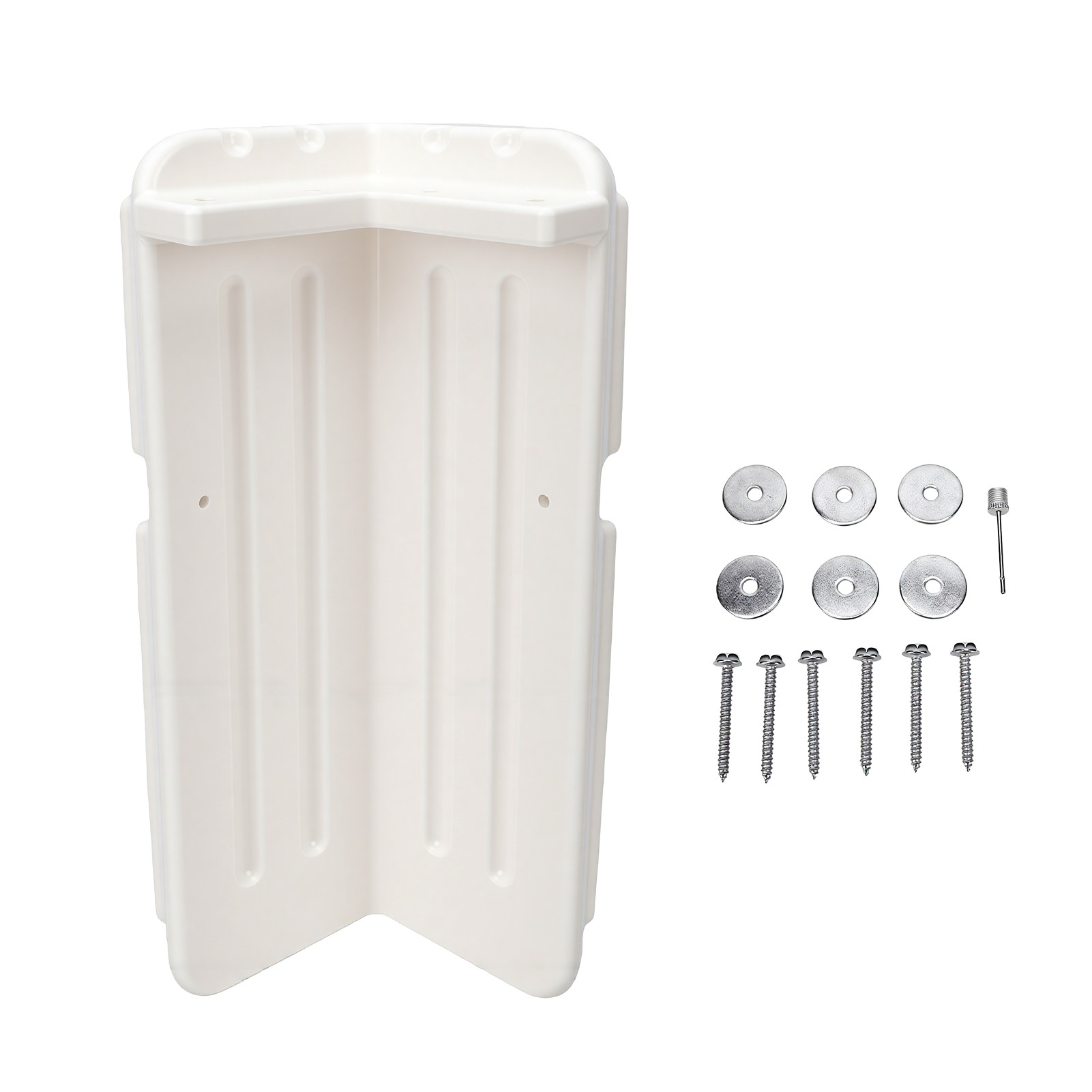 Protection D'Angle De Quai Marine En Pvc Robuste Avec Nervures Anti-collision, Blanche.