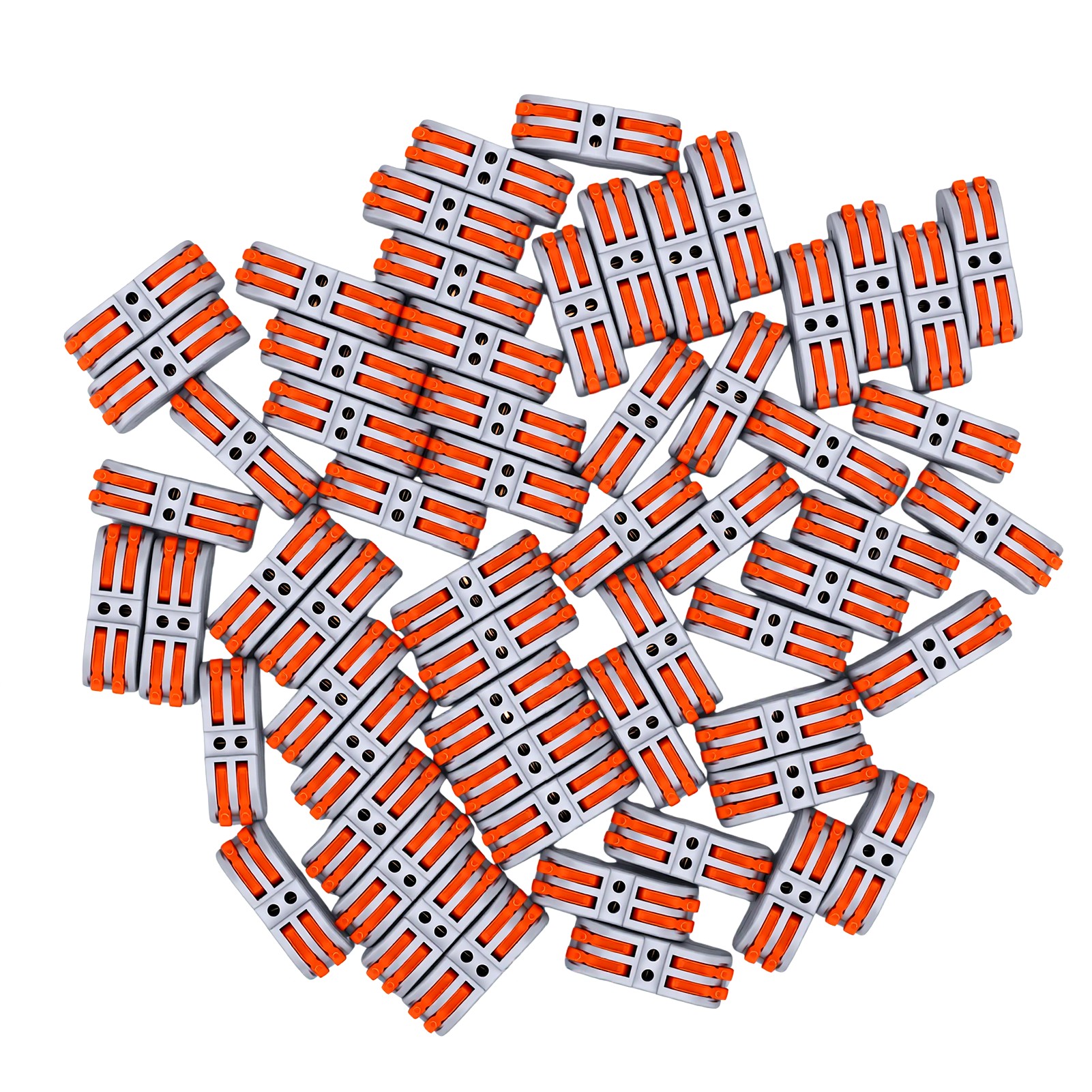 60 Connecteurs Électriques À Bascule À 2 Broches Pour Un Raccordement Rapide Des Fils De Calibre 28 À 12 Awg.