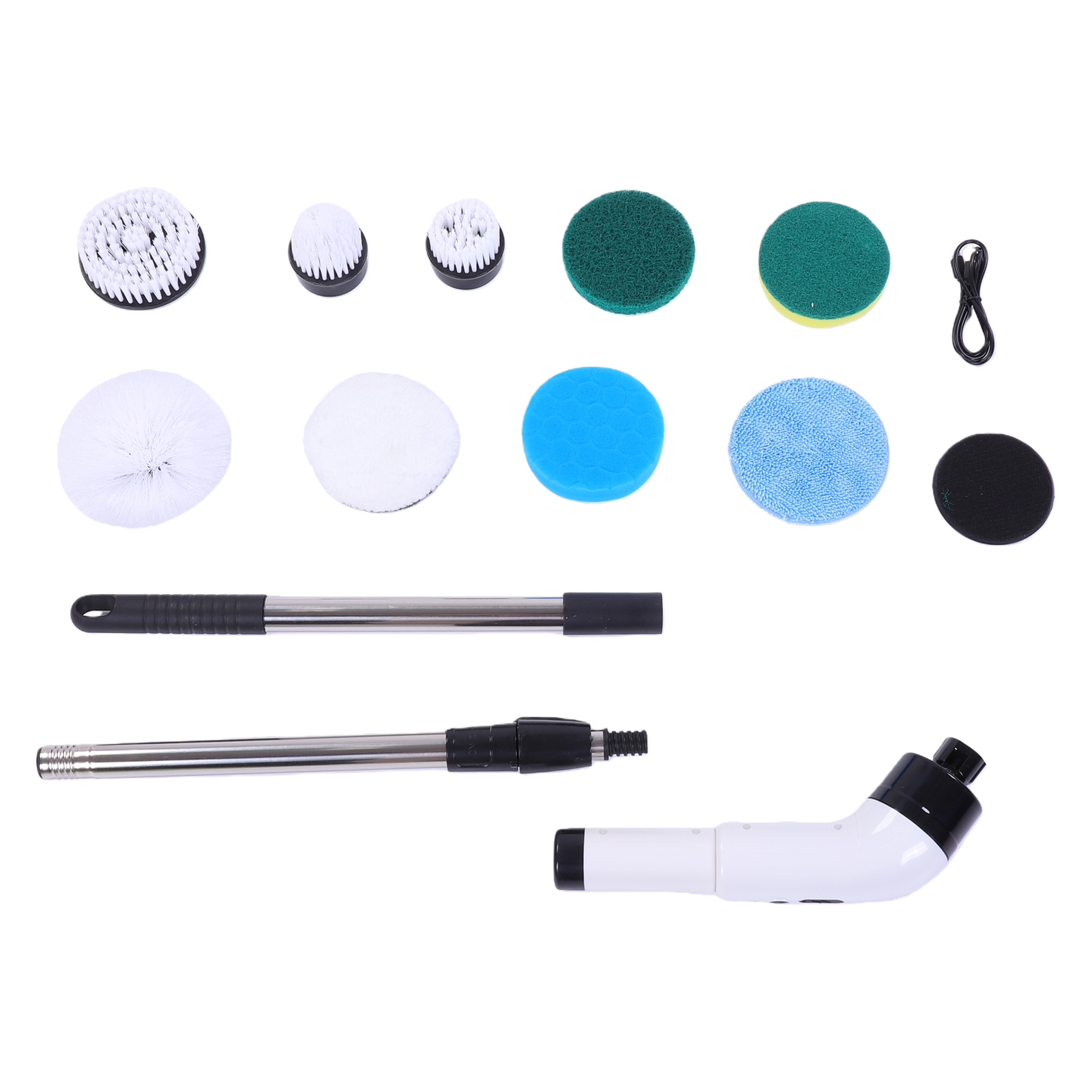 Brosse Électrique Rotative Avec 9 Têtes Interchangeables, Sans Fil, Pour Le Nettoyage De La Cuisine, De La Salle De Bain Et De La Piscine (9011 Têtes).