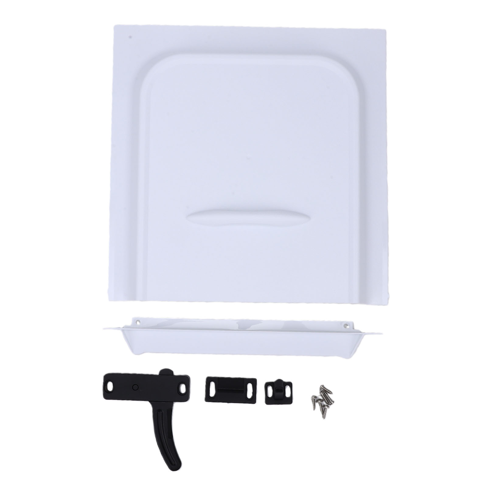 Housse De Protection Blanche Pour Verrou De Porte Moustiquaire De Caravane De 30 Cm (12 Pouces) Avec Butée Coulissante Et Panneau De Protection Coulissant.