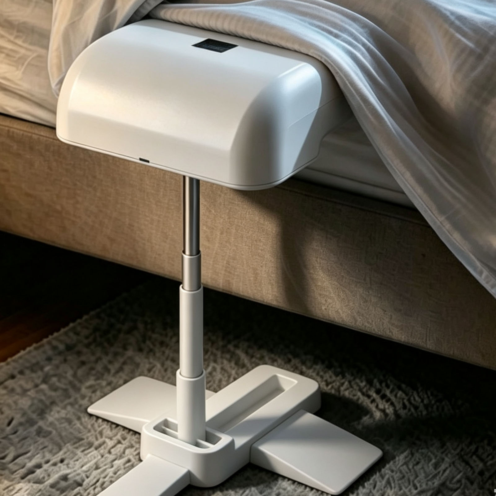 Ventilateur Sous Lit À 5 Vitesses, Hauteur Réglable De 28 À 61 Cm, Télécommande Et Refroidissement Tactile.