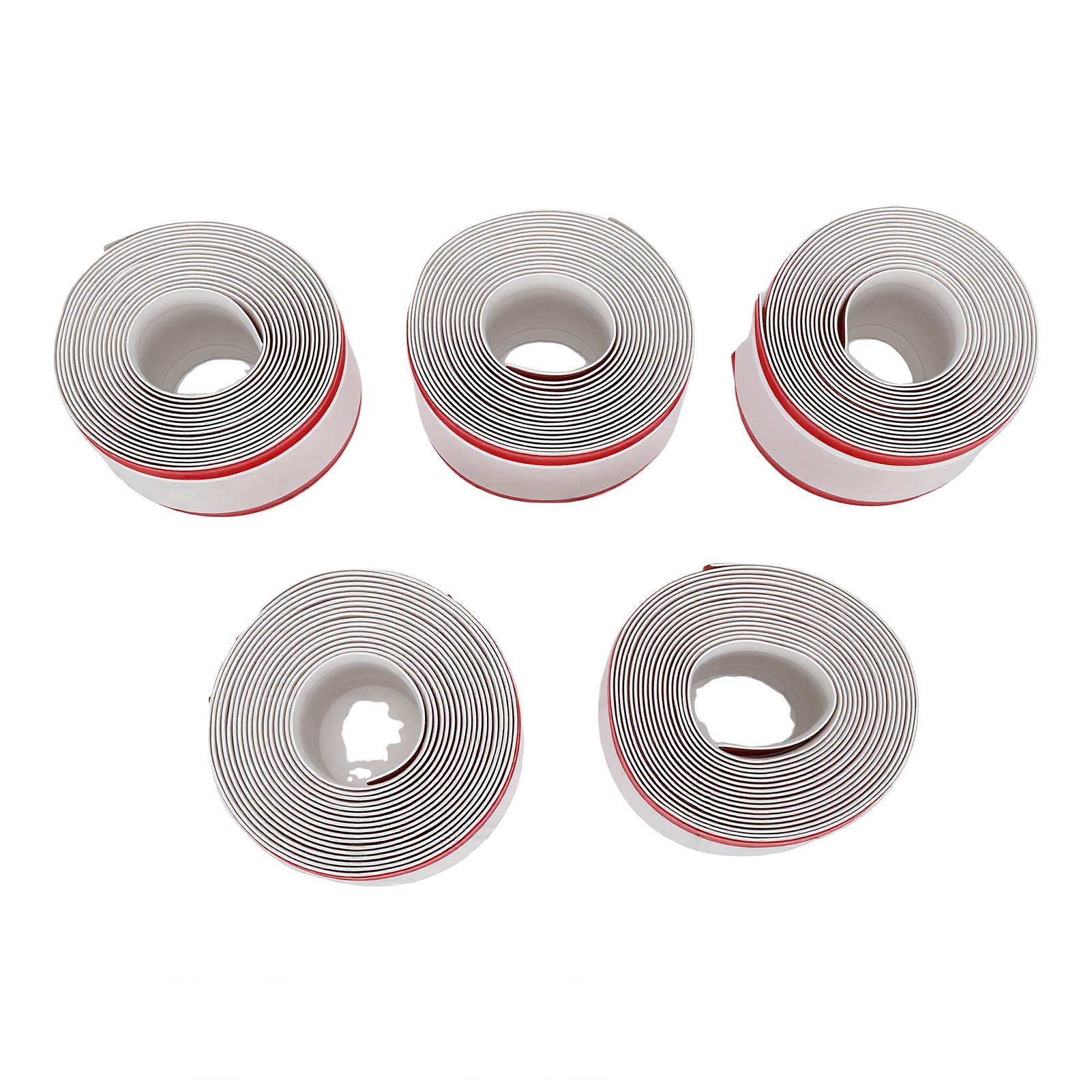 Lot De 5 Gaines Souples Pour Câbles, Organiseur De Câbles Auto-adhésif Pour Le Sol, Protection De Câbles En Pvc Pour La Maison Et Le Bureau, Blanc, 5 Cm X 3 M