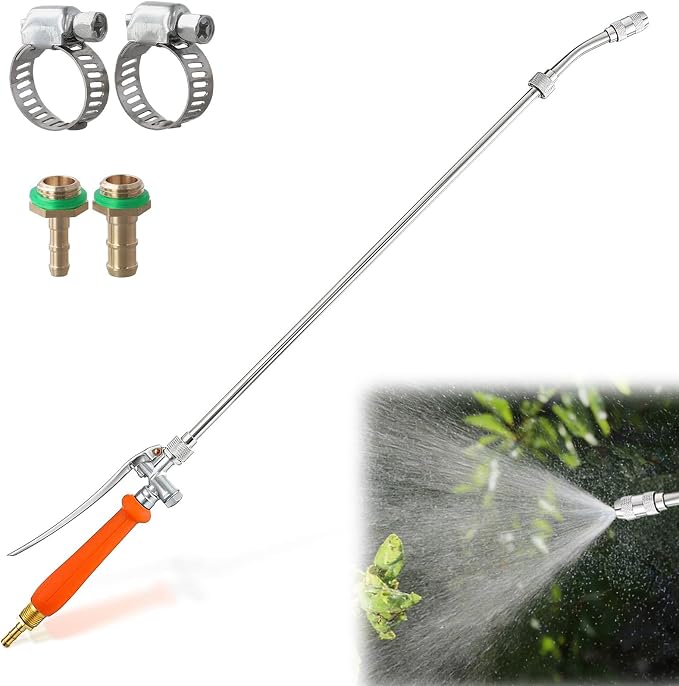Verstellbare 73 Cm Universal-ersatz-sprühlanze Aus Edelstahl Mit 1/4"- Und 3/8"-messing-widerhaken Für Hochdruckreiniger-sprühlanzen