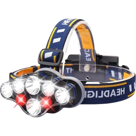 Wiederaufladbare Stirnlampe, 18.000 Lumen, 8 Helle Leds, 8 Leuchtmodi, Bewegungssensor Mit Rotlicht, Wasserdichte Stirnlampe Für Outdoor-aktivitäten Wie Wandern Und Camping