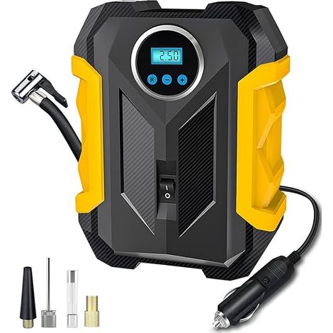 Luftkompressor, Reifenfüller, Tragbare Autoluftpumpe, Autoreifenpumpe, Digitale Reifenpumpe