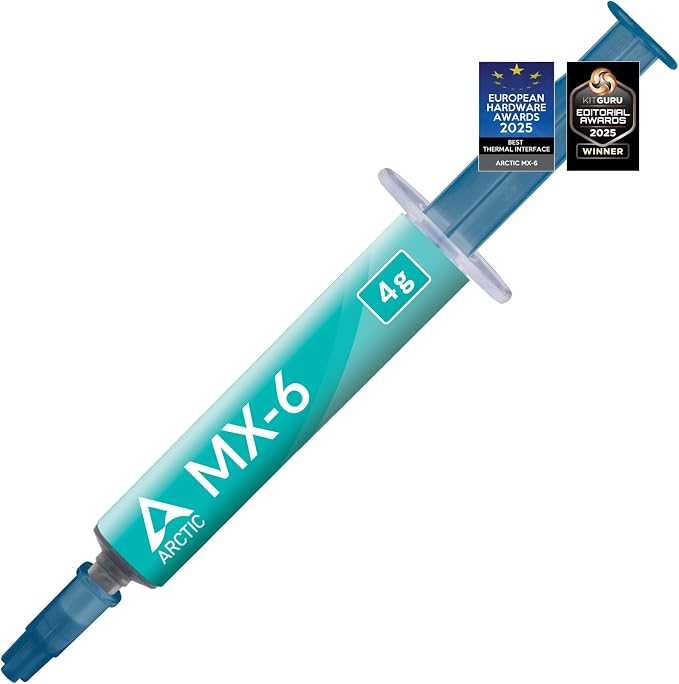 Arctic Mx-6 (4 G) – Hochleistungs-wärmeleitpaste Für Cpus, Konsolen, Grafikkarten, Laptops, Wärmeleitpaste, Sehr Hohe Wärmeleitfähigkeit, Lange Lebensdauer