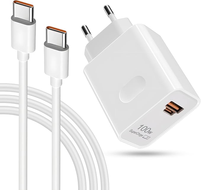 100-w-schnellladegerät Mit Supercharge-funktion Für Huawei Mate 60/50/40, P60/50/40, Nova 12/11/10/9 Pro, 2 Anschlüsse Mit 6-a-usb-c-ladekabel (1,5 M) Für Magic 6/5/4, Honor 100/90/80 Pro, Honor 70/60