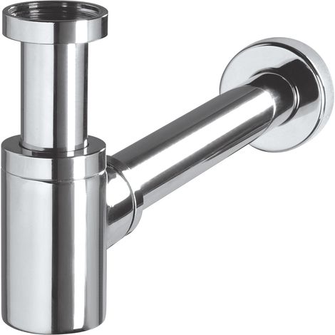 Wirquin – Waschbecken-siphon Aus Messing – 1 1/4"-abflussgewinde – 30 Cm Länge – Kompaktes Design Für Kleine Räume