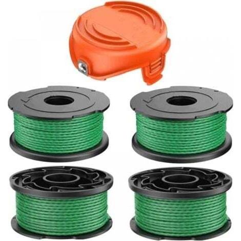Barkbusters Trimmerfadenspule Für Black & Decker Gl7033 Gl8033 Gl9035 A6486 Akku-freischneider 2,0 Mm 6,1 M, Ersatz-trimmerfadenspule Für Black & Decker A6486 (4 + 1 Stück)