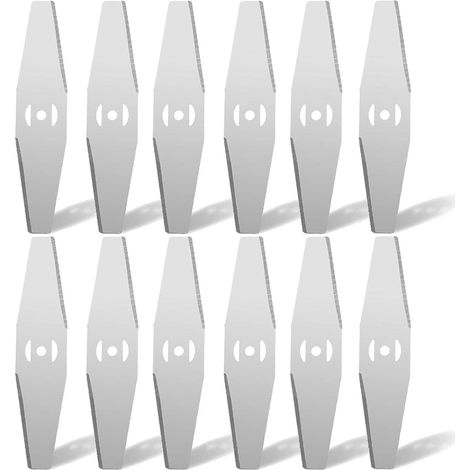 12 X Ersatzmesser Für Rasenmäher, Elektrische Rasenmähermesser, Kompatible Ersatzmesser Für Rasenkanten, Rasenmäherzubehör Mit Ersatzmesser (silber, 12)