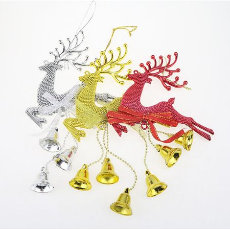 Aiperq Windspiel „fliegende Hirschglocken“ Aus Gold – Weihnachtsbaum-anhänger, Deckendekoration