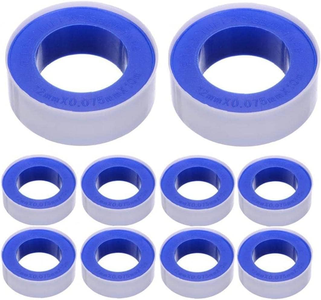 10 Stück 10 M/rolle Industrielles Dichtungsband Aus Ptfe, Dichtungsband Für Sanitärinstallationen Zur Abdichtung Von Wasserlecks In Rohren