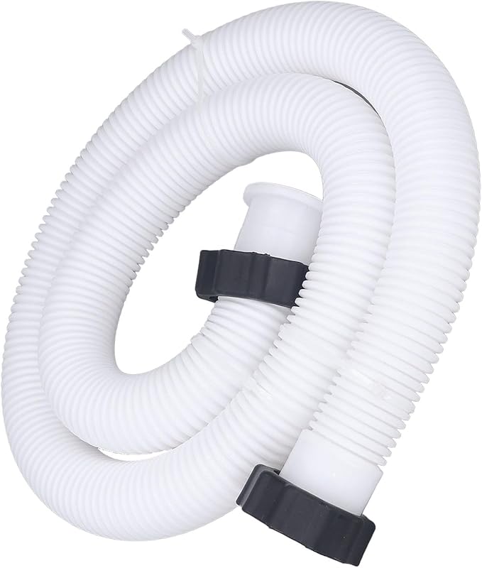 Filterpumpenschlauch, Flexibler Ersatzschlauch Für Poolpumpen, 1,5 Zoll Durchmesser, Weiß, Wetterfest Für Aufstellpools (1,5 M)