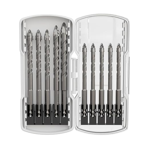 Csoom 10-teiliges Fliesenbohrer-set – Für Porzellan, Keramik, Fliesen, Beton, Ziegelwände, Glas