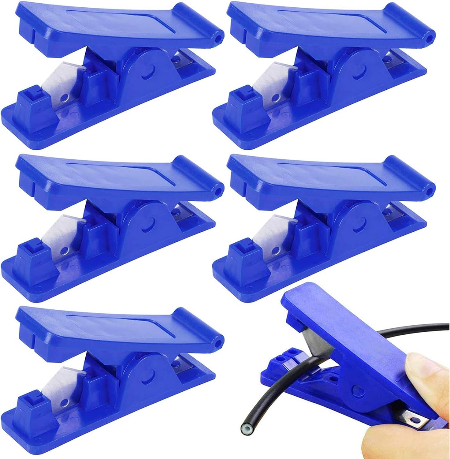 Rohrschneider Aus Kunststoff, Roadloo 6-teiliges Set Preisgünstiger Rohrschneider, Tragbar, Aus Pu-nylon, Langlebig, Wasserdicht, Für Weiche Gummi- Und Silikonschläuche, Blaue Schneideschere Für Rohre