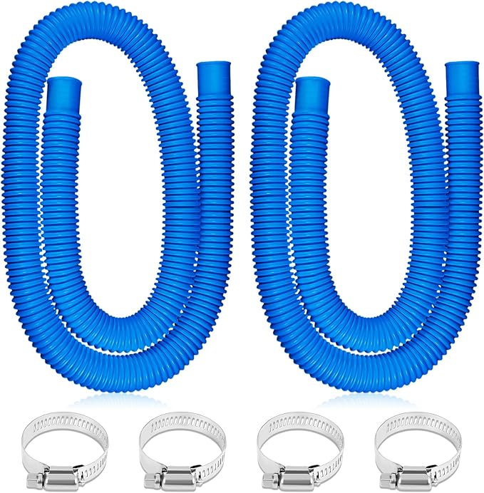 Set Aus 2 Poolpumpenschläuchen, 3,2 X 150 Cm Durchmesser, Für Aufstellpools, Kompatibel Mit Intexx 607 Und 637 Poolfilterpumpen, 3,2 Cm Durchmesser Poolpumpenschläuche.
