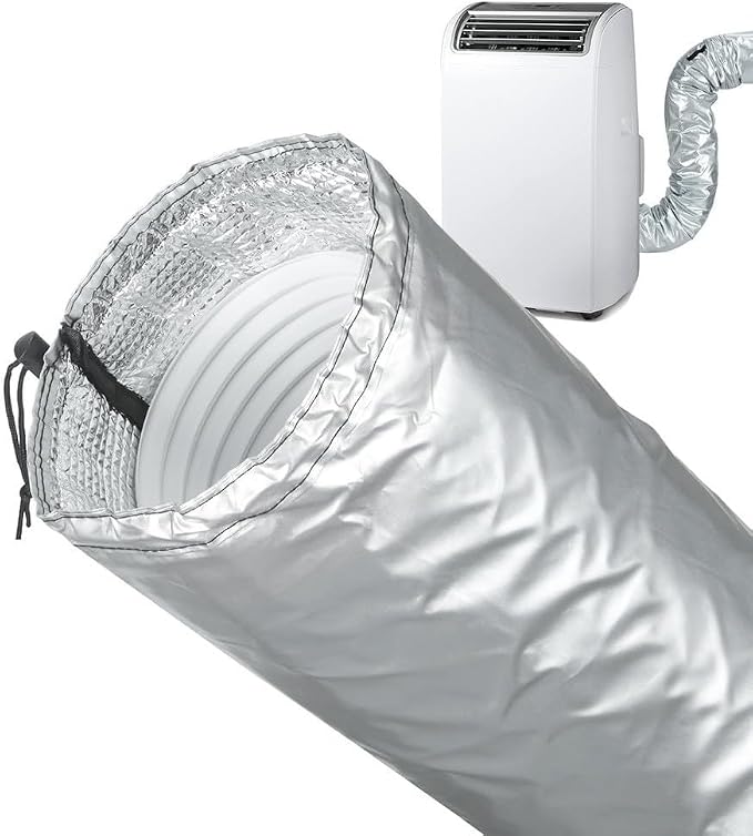 Schlauchhülle Für Klimaanlagen, Wärmedämmhülle Für Mobile Klimageräte, Wasserdichtes Oxford-gewebe Mit Aluminiumfolie, Einfach Zu Montierende Nylonverschlüsse