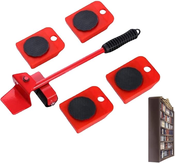Möbelheber, Möbelheber Für Schwere Möbel – Robuster Stahl-möbelheber Ergonomischer, Multifunktionaler, Rutschfester Hebehebel Mit 4 Gleitern