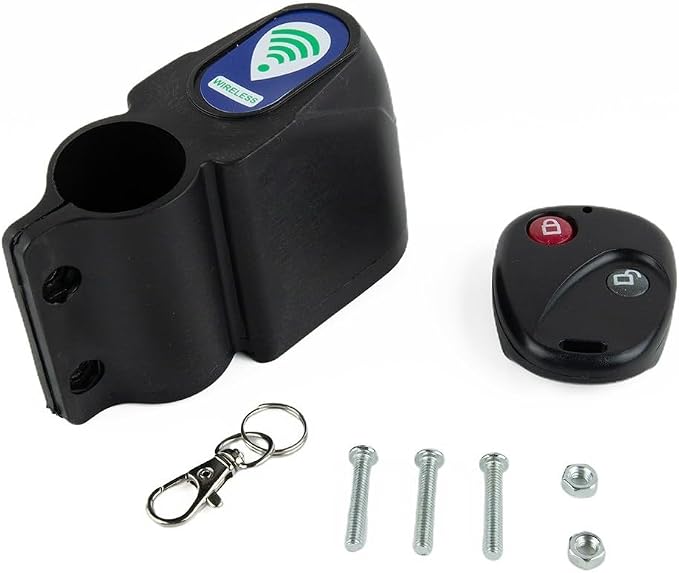 Kabelloser Motorradalarm Mit Vibrationsfunktion Und Fernbedienung – Diebstahlsicherung – Schwarzes Kunststoffgehäuse – Einfache Installation – Diebstahlschutzvorrichtung
