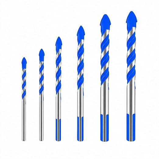Wolframkarbid-bohrer-set Mit 6 Fliesenbohrern Für Glas, Ziegelwände, Keramik, Porzellan (3/5/6/8 Mm)