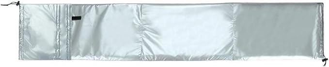 Tragbare, Isolierte Schlauchabdeckung Für Klimaanlagen – Wetterfest – Aluminium – Reduziert Wärmeverlust – Silber – 150 X 27 Cm – Für Tragbare Klimaanlagen