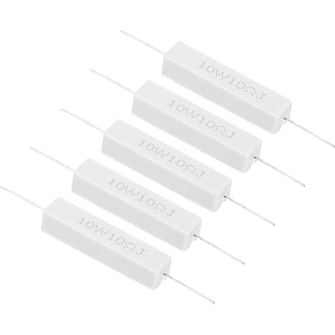 5 Stück 10-ohm-widerstände, Keramik-zementwiderstands-set 10 W, Toleranz 5 % Für Netzteile, Audio, Computer, Tv-leiterplatten