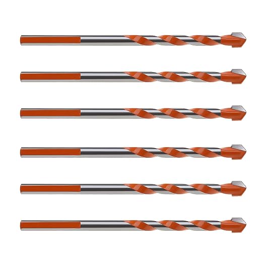 Set Mit 10 6-mm-mehrzweck-spiralbohrern Aus Hartmetall Für Fliesen, Keramik, Beton, Marmor, Ziegel, Glas, Kunststoff Und Holz