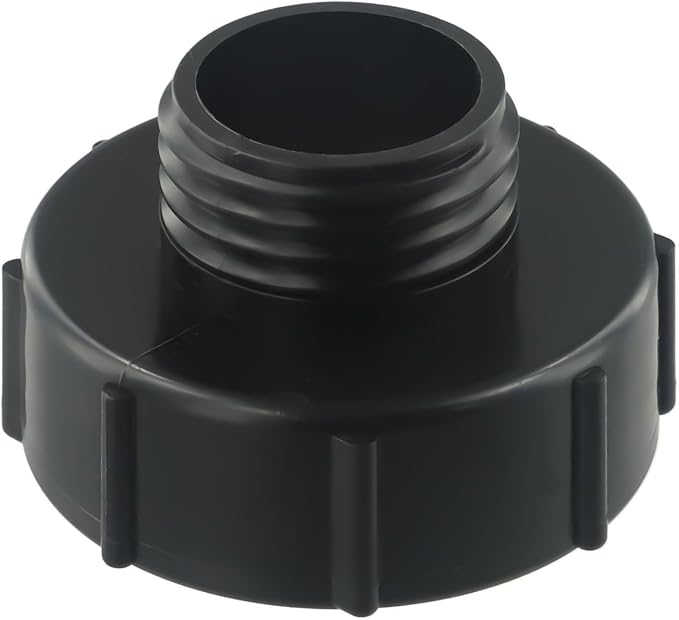 Ibc-tankadapter S100 X 8 Auf S60 X 6 – Reduzierstück Von 100 Mm Innengewinde Auf 60 Mm Außengewinde Für 1000-liter-regenwasserspeicher – Schwarzer Kunststoffverbinder Für Dn100-grobgewinde