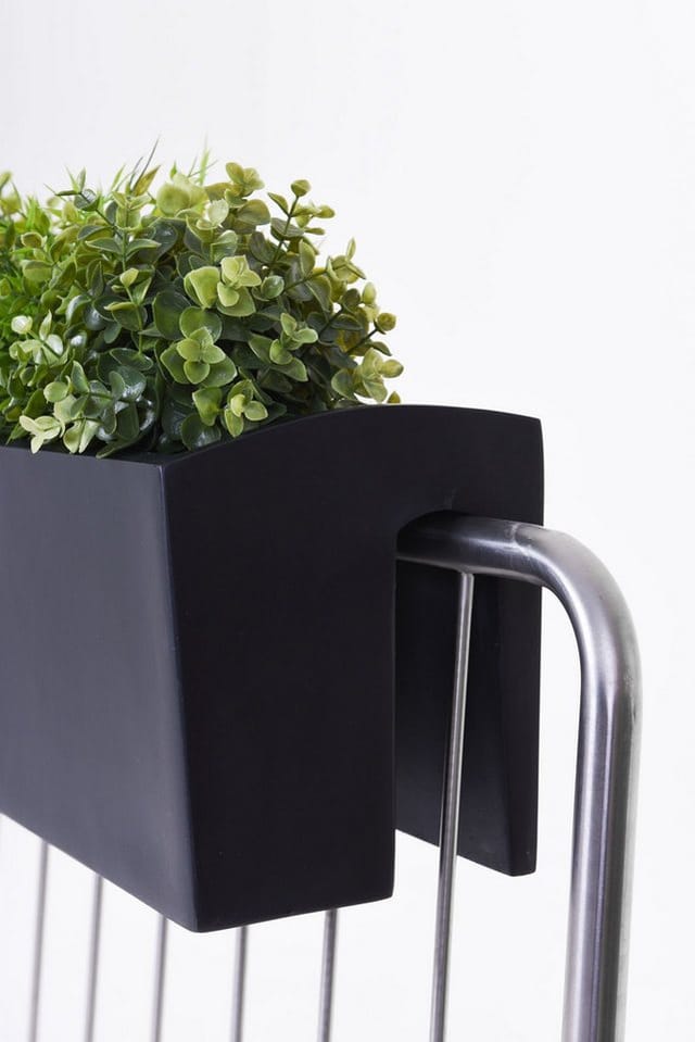 VIVANNO Balkonkasten Fiberglas BALKONA CLASSIC Kasten - Anthrazit Matt (1 St), 60x19x21,50 cm