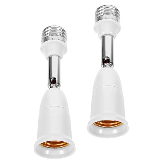 2er-pack E27-zu-e27-konverteradapter Mit 360°-drehung, Verstellbarer Abs-fassung Für Led-lampen, Geeignet Für Zuhause Und Büro