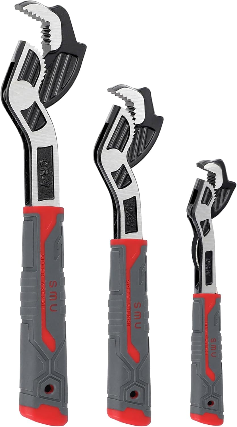 3-teiliges Set Verstellbarer Universal-rohrschlüssel, 6", 8" Und 10", Selbstsichernd