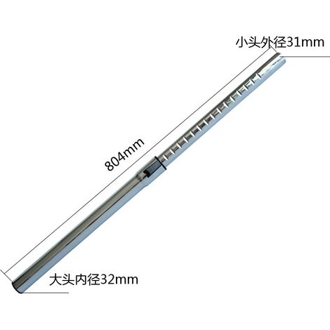 Staubsaugerzubehör, Gerades Verlängerungsrohr, Metallrohr, Lange Stange, Teleskoprohr (großer Ende Innendurchmesser 32 Mm, Kleiner Ende Außendurchmesser 31 Mm)