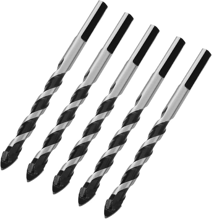 Utoolmart 5-teiliges 10-mm-bohrerset Für Glas, Beton, Keramik, Kunststoff, Hartmetall, Verschiedene Materialien Wie Ziegelwände, Holz Und Spiegel