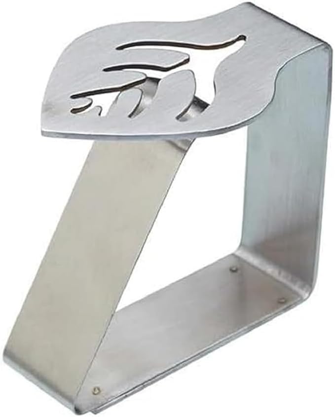 Kitchen Craft – Set Mit 4 Blattförmigen Tischdeckenklammern, Edelstahl, 2,28 X 2,1 X 0,72 Cm