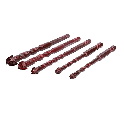 Set Mit 5 Hochharten Steinbohrern Zum Bohren Von Beton, Fliesen Und Ziegeln, 5, 6, 8, 10, 12 Mm, Wolframstahllegierung
