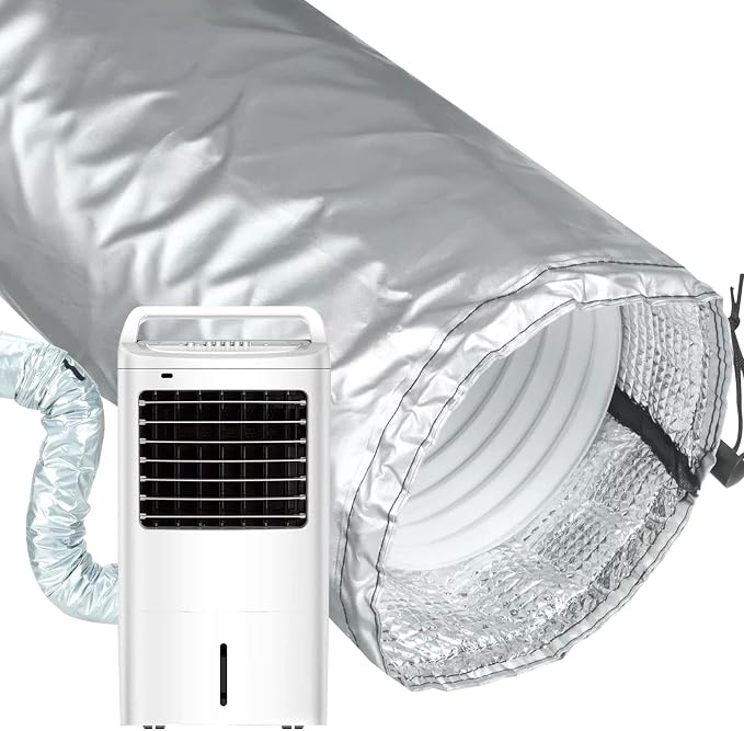 Tragbarer Klimaanlagenschlauch-schutz Staub- Und Wasserdichter Schutz – Wärmeisolierende Hülle Für Klimaanlagenschläuche – Für Wohnzimmer, Wohnung, Hotel, Dachboden, Garage