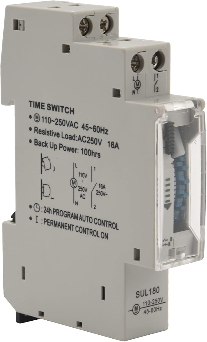 Sul180a Programmierbarer Mechanischer 24-stunden-timer Mit 15 Minuten Mindesteinstellzeit Und Messrelais