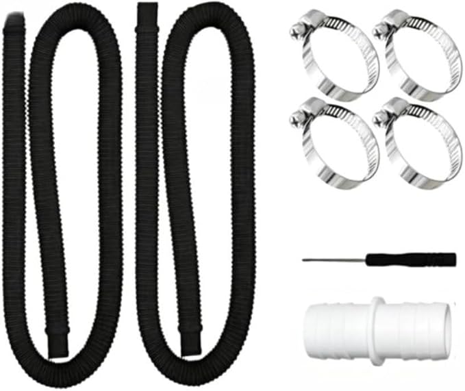 Zwei 1,5 M Lange Polyethylen-poolschläuche, Kompatibel Mit 300-, 330-, 530- Und 3000-gallonen-poolpumpen Und Geeignet Für Wasser Mit Einem Innendurchmesser Von 32 Mm (schlauch).