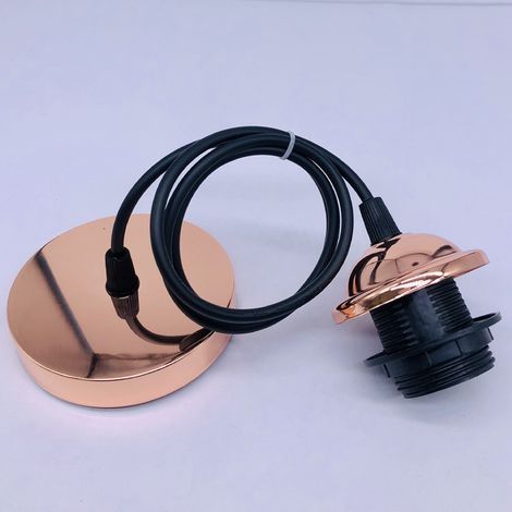 E27-pendelleuchtenfassung In Roségold, E27-hängeleuchtenzubehör Mit Kabel, Hängeleuchte