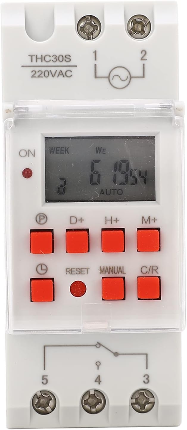 Programmierbarer Digitaltimer Mit Lcd-anzeige, 1-sekunden-timer, 168 Stunden, 20 Ein-/ausschalter, Relais Für 220–240 V Wechselstromgerät